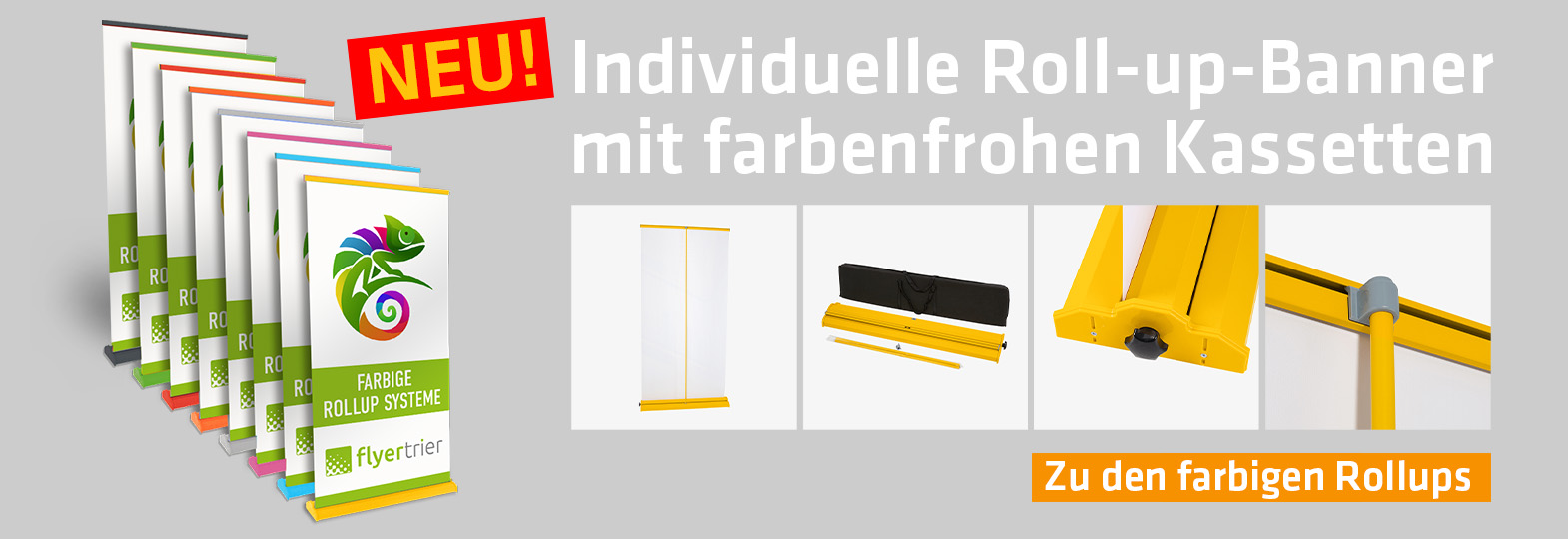 Farbige Rollups bei flyertrier bestellen